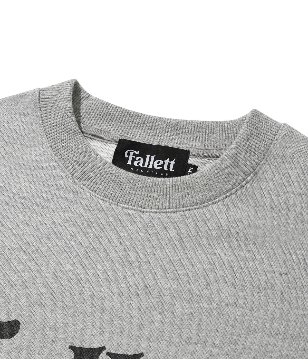 팔렛(FALLETT) 스토리 로고 맨투맨 그레이