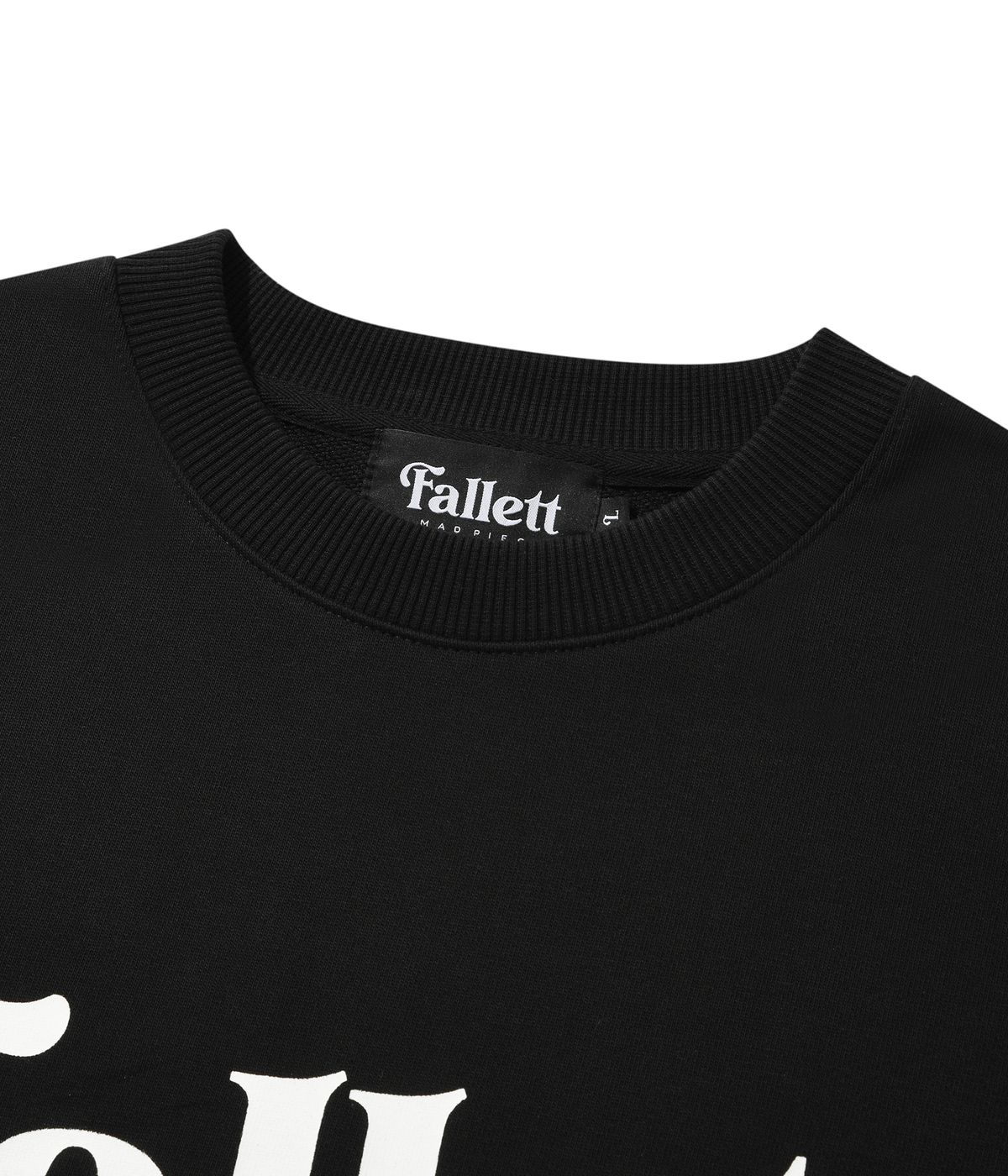 팔렛(FALLETT) 스토리 로고 맨투맨 블랙