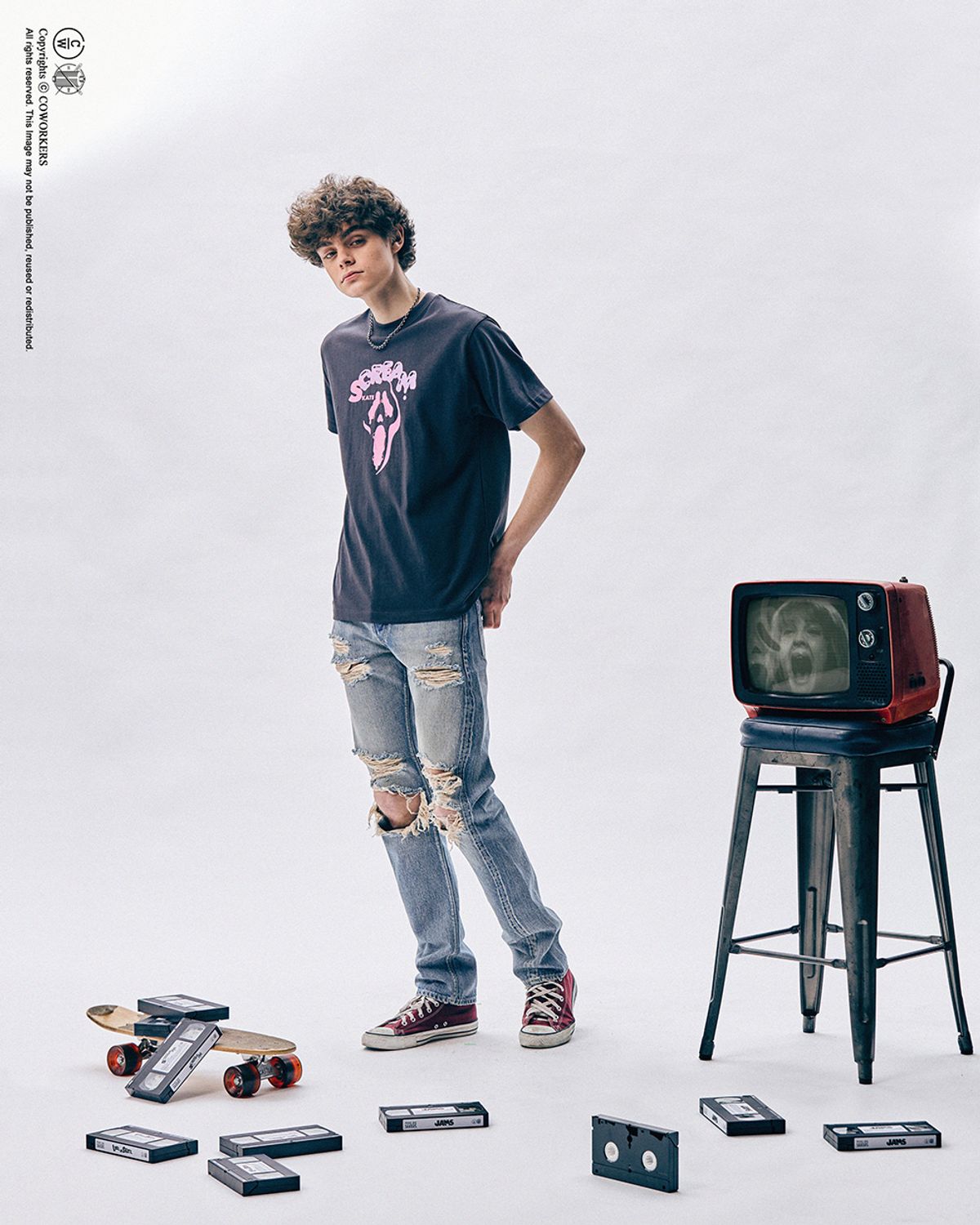코워커스(COWORKERS) CWST-2110 스케이트 스크림 페이드 블랙