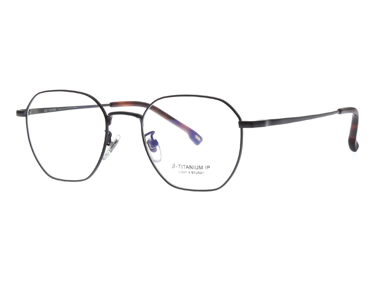 알로아이웨어(ALO EYEWEAR) [ALOXROUNZ] AR8008A C1 폴리곤 베타티타늄 IP도금 안경