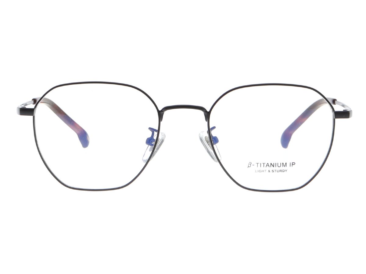 알로아이웨어(ALO EYEWEAR) [ALOXROUNZ] AR8008A C1 폴리곤 베타티타늄 IP도금 안경