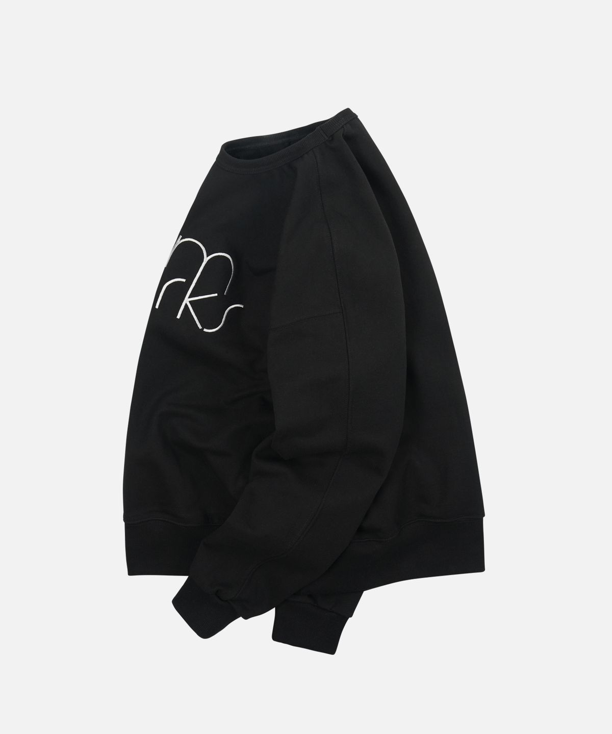 프리즘웍스(FRIZMWORKS) TYPOGRAPHY LOGO SWEATSHIRT _ BLACK