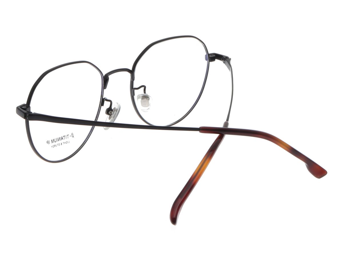 알로아이웨어(ALO EYEWEAR) [ALOXROUNZ] AR8009A C1 폴리곤 라운드 베타티타늄 IP도금 안경