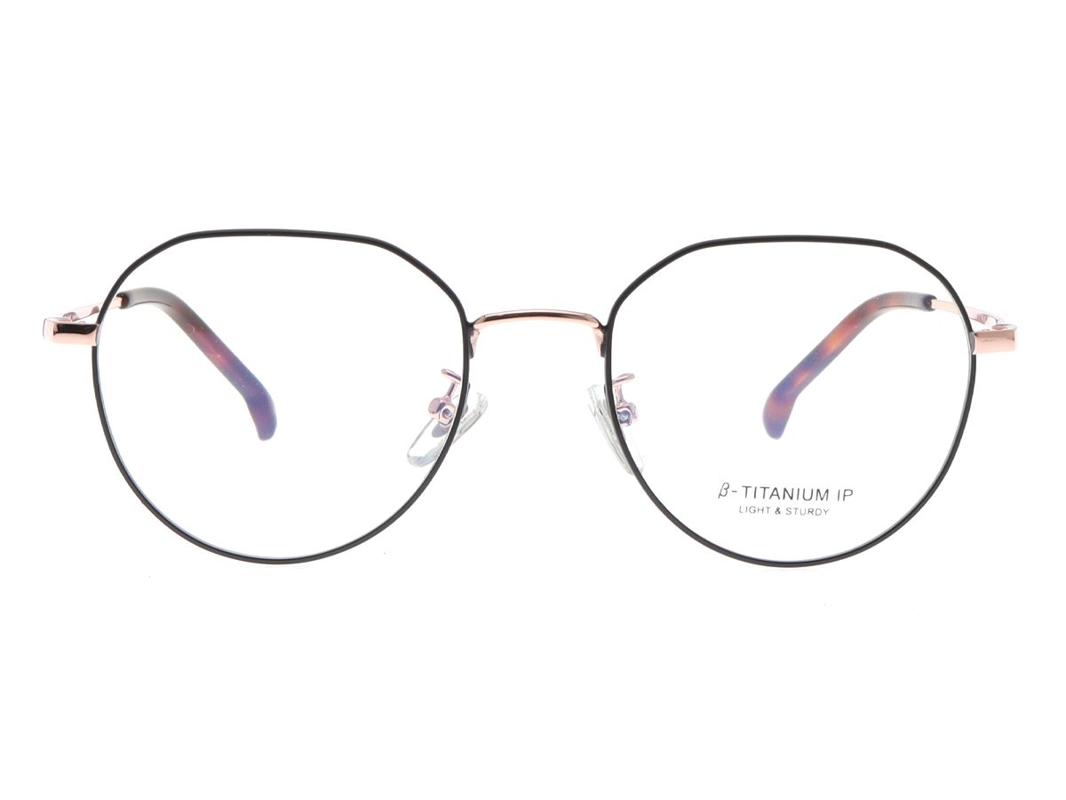 알로아이웨어(ALO EYEWEAR) [ALOXROUNZ] AR8009A C2 폴리곤 라운드 베타티타늄 IP도금 안경
