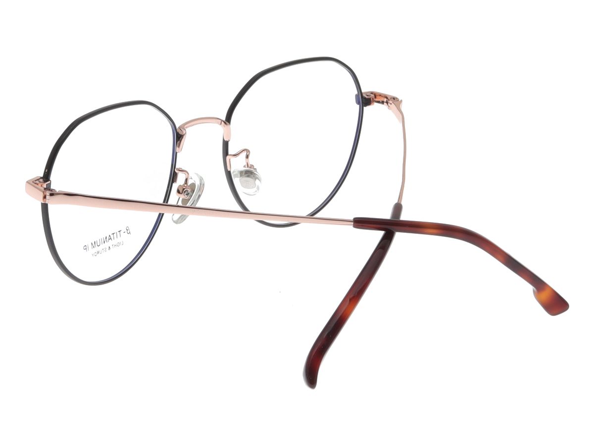 알로아이웨어(ALO EYEWEAR) [ALOXROUNZ] AR8009A C2 폴리곤 라운드 베타티타늄 IP도금 안경