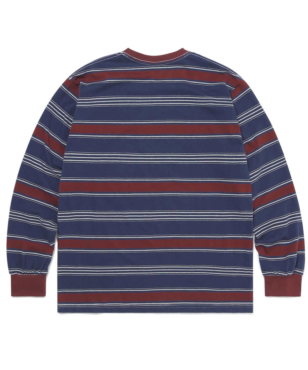 디스이즈네버댓(THISISNEVERTHAT) Onyx Striped L/SL Top Burgundy/Grey