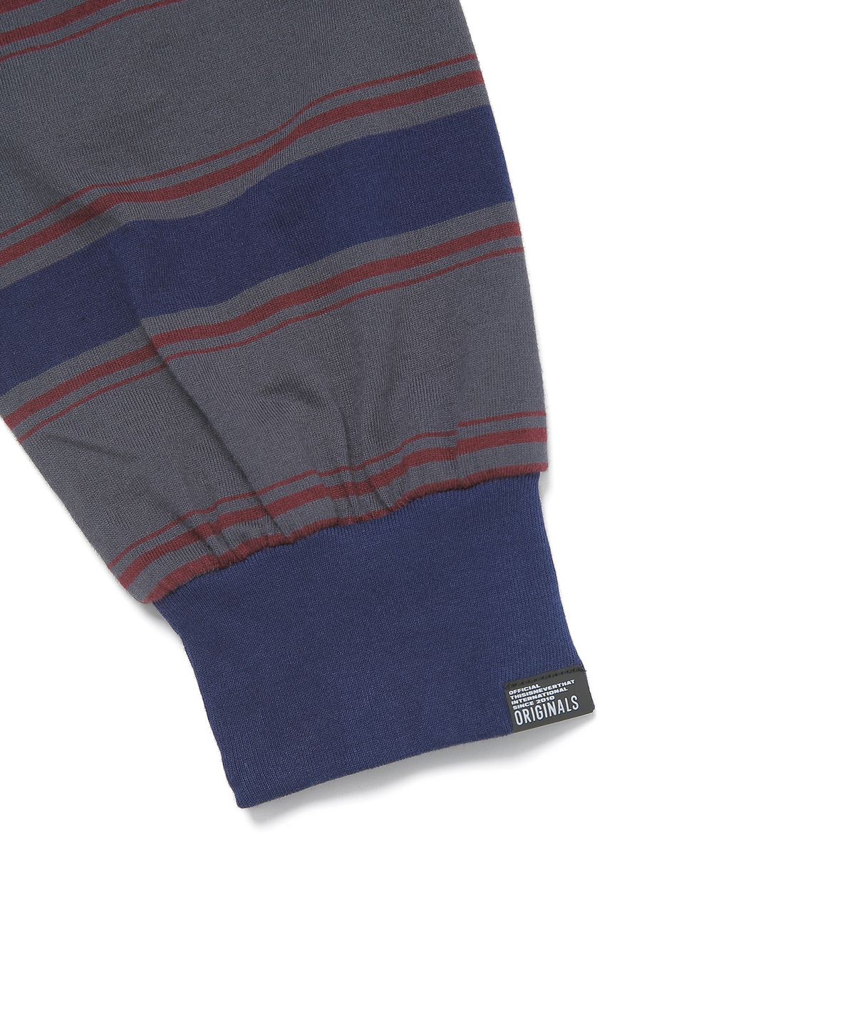 디스이즈네버댓(THISISNEVERTHAT) Onyx Striped L/SL Top Navy/Red