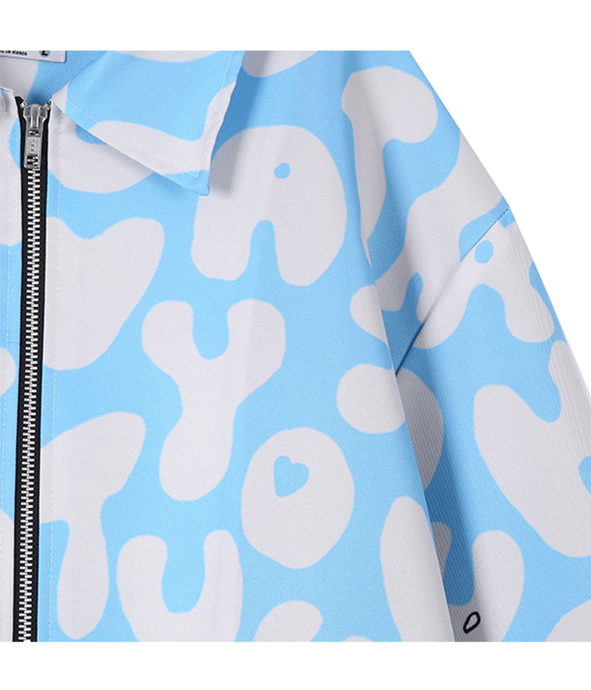 유쓰배쓰(YOUTHBATH) GRAPHIC COLLAR ZIP UP JACKET_BLUE