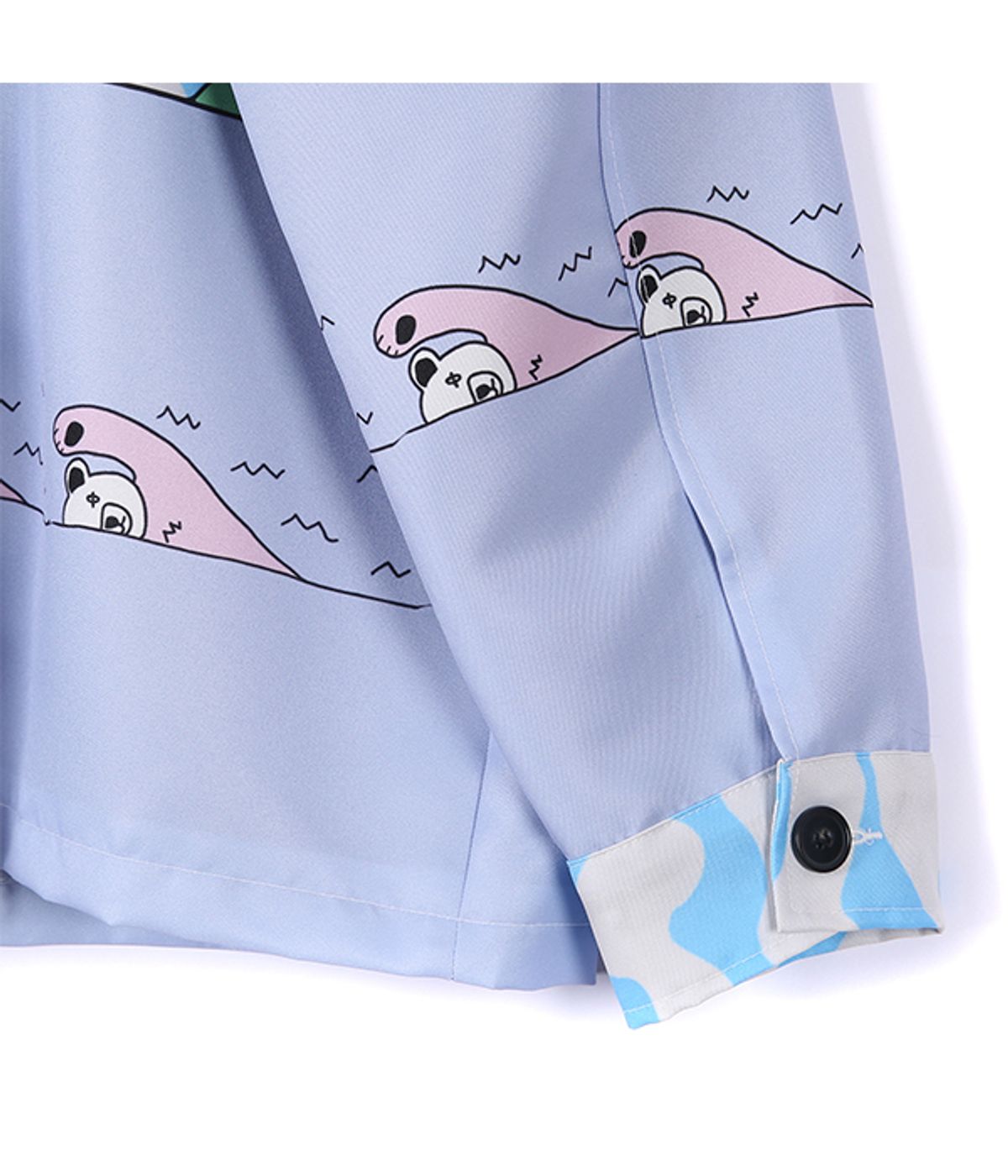 유쓰배쓰(YOUTHBATH) GRAPHIC COLLAR ZIP UP JACKET_BLUE