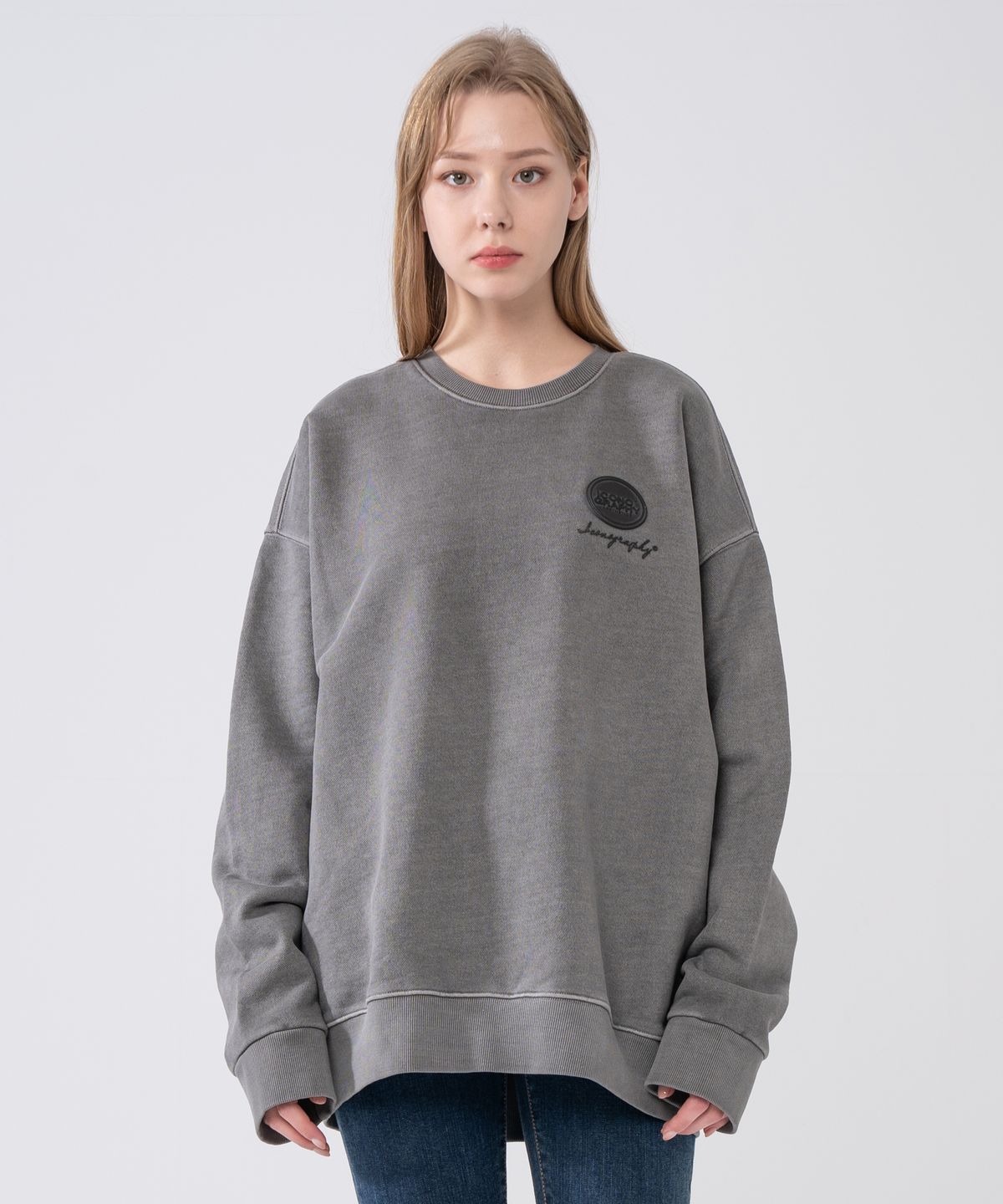 아이코노그라피(ICONOGRAPHY) PIGMENT HEAVY COTTON EMBLEM VOLUME PRINT DGR2