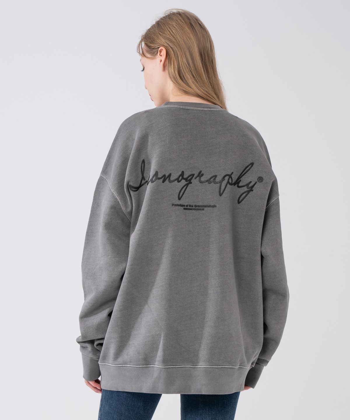 아이코노그라피(ICONOGRAPHY) PIGMENT HEAVY COTTON EMBLEM VOLUME PRINT DGR2