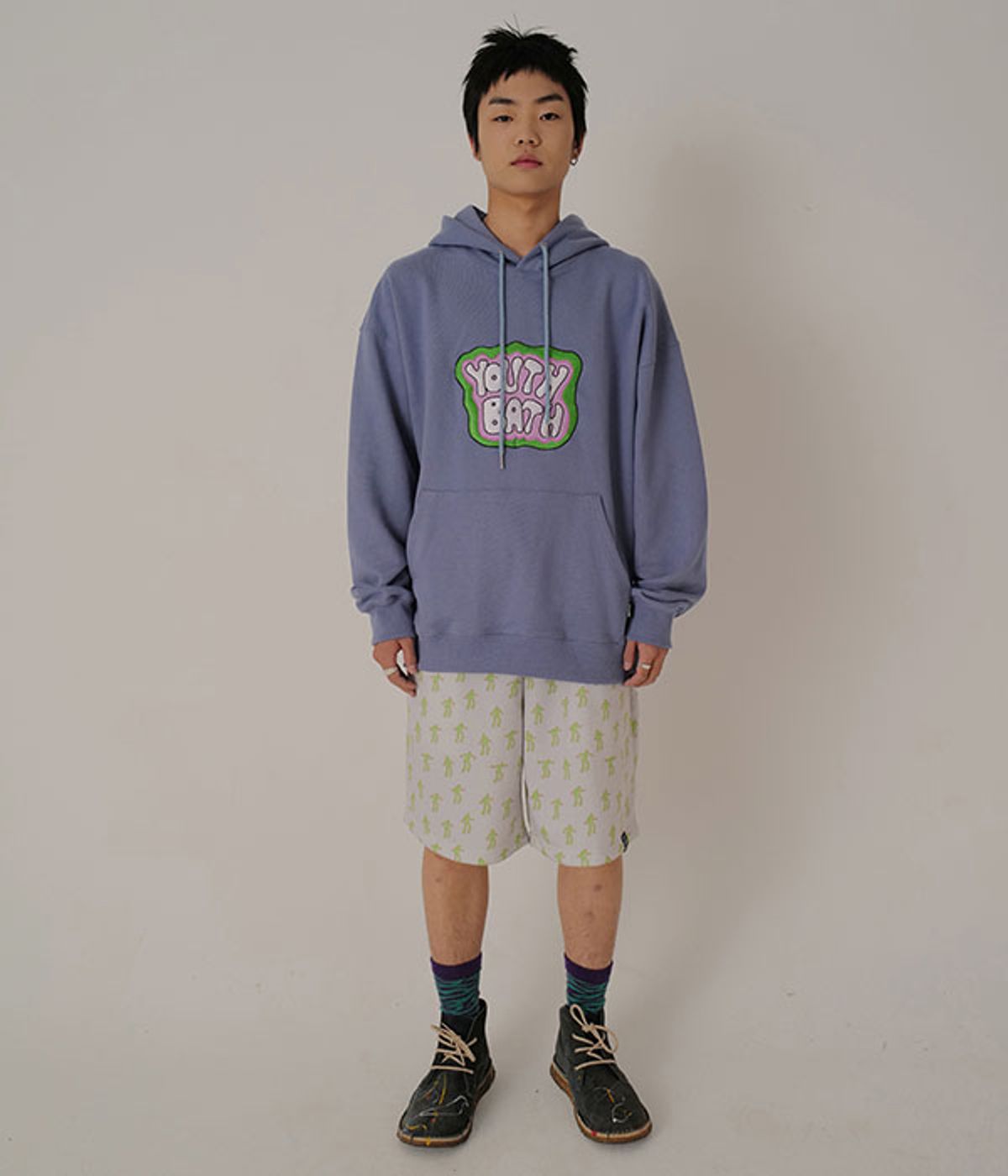 유쓰배쓰(YOUTHBATH) 21SS YB LOGO HOOD_BLUE