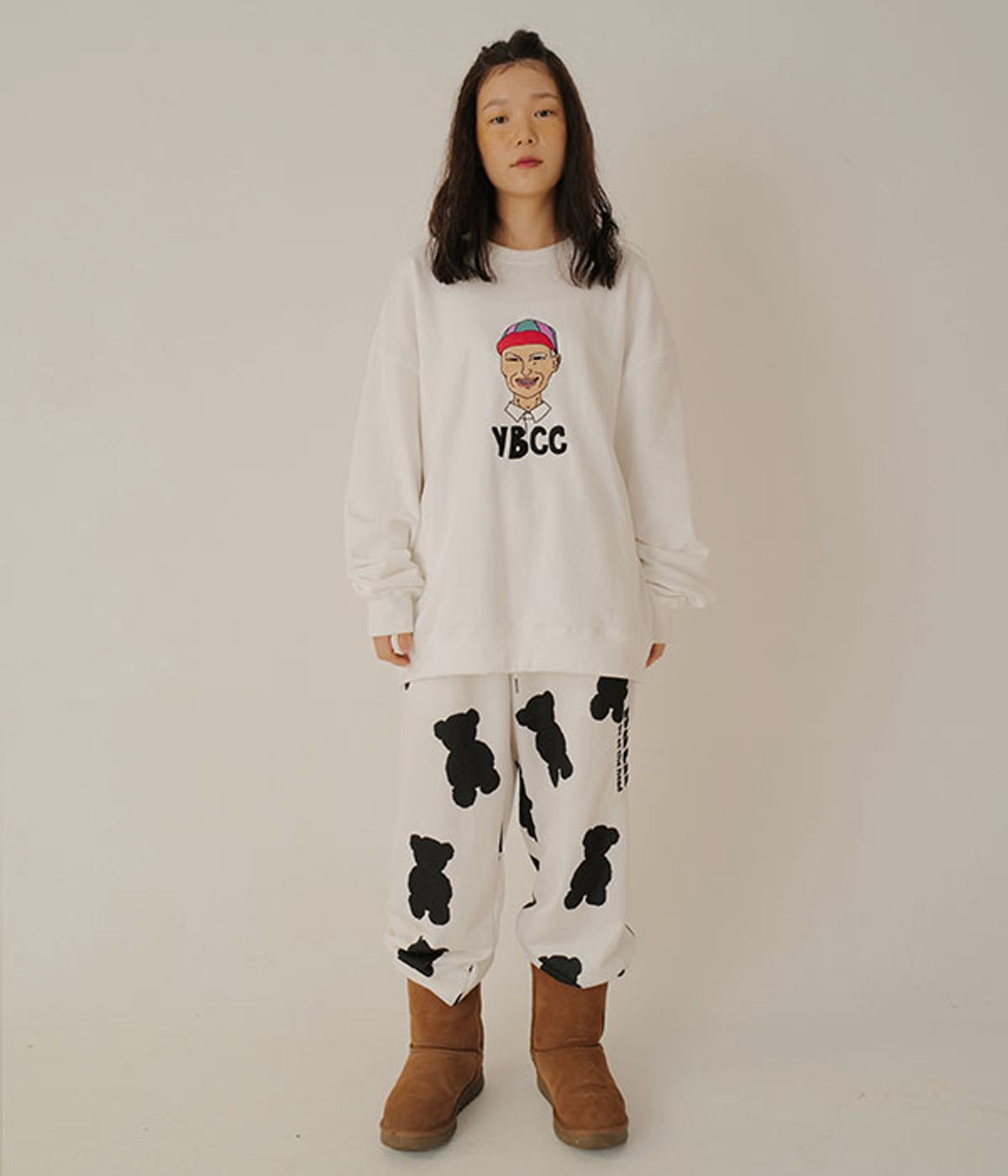 유쓰배쓰(YOUTHBATH) Mr.JOSH CREW NECK_WHITE