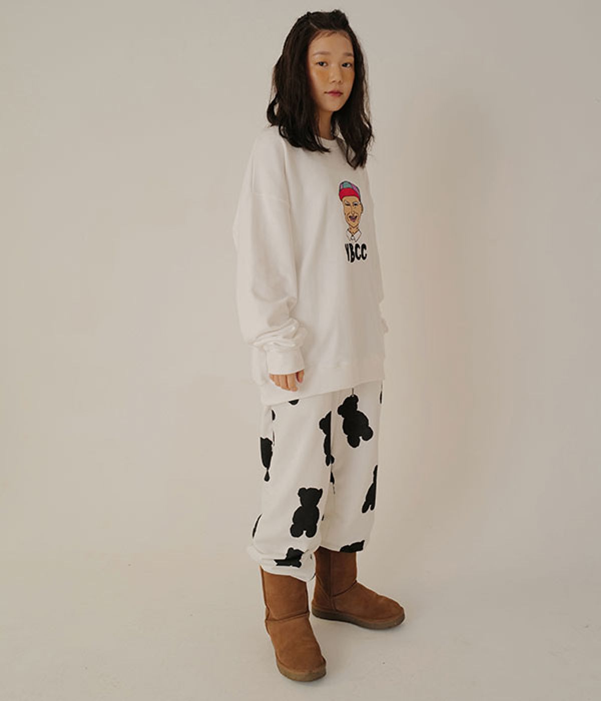 유쓰배쓰(YOUTHBATH) Mr.JOSH CREW NECK_WHITE