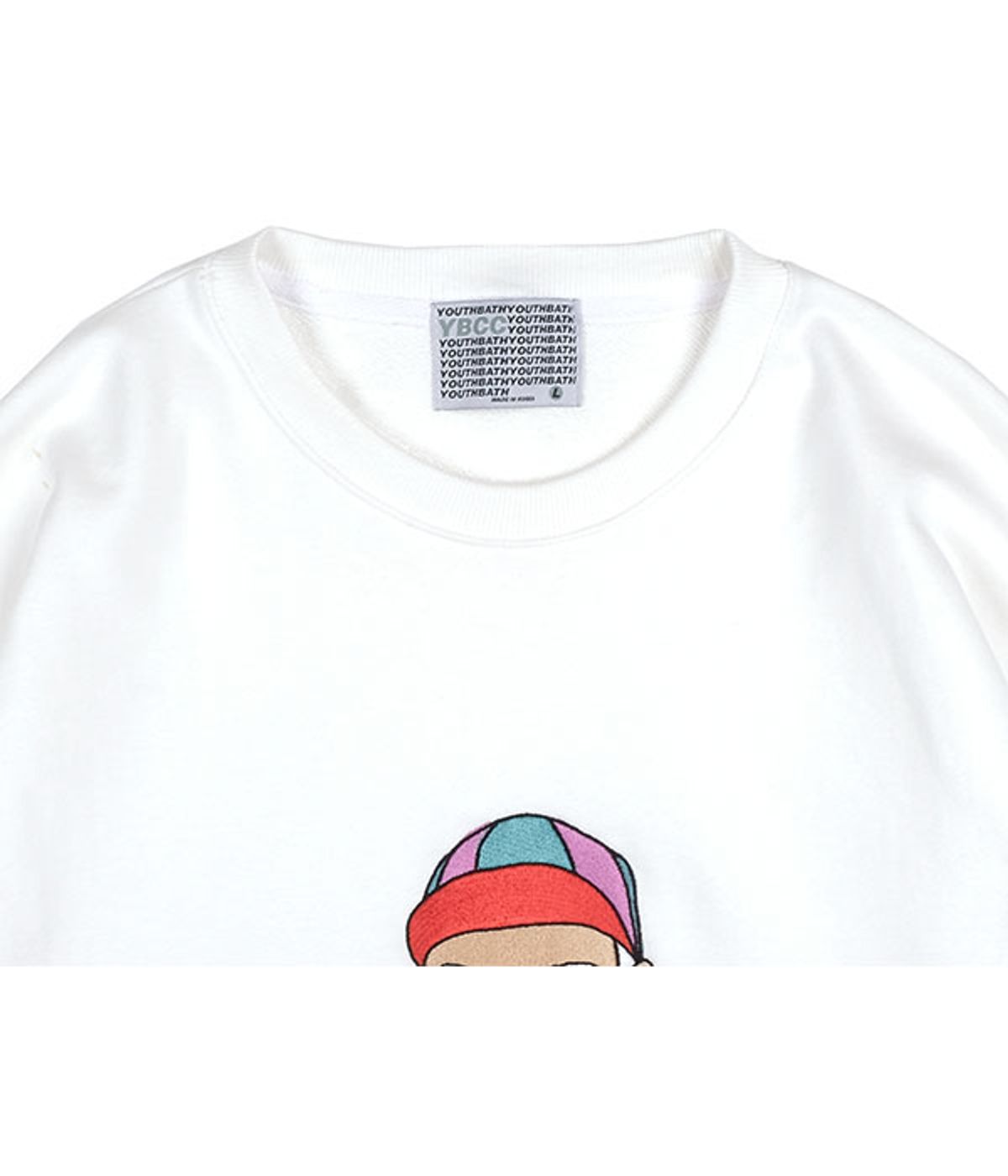 유쓰배쓰(YOUTHBATH) Mr.JOSH CREW NECK_WHITE