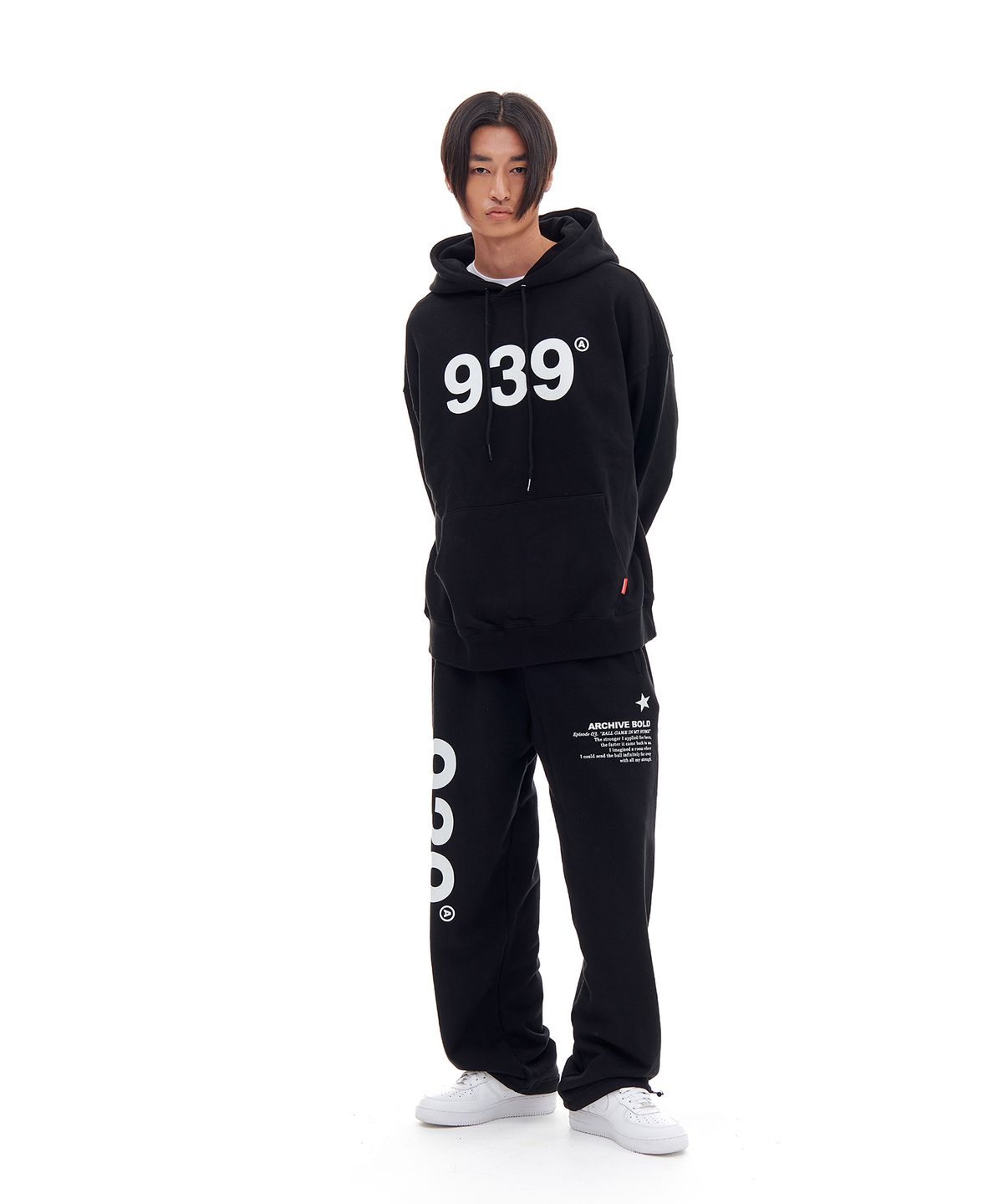 아카이브 볼드(ARCHIVE BOLD) 939 LOGO HOOD (BLACK)