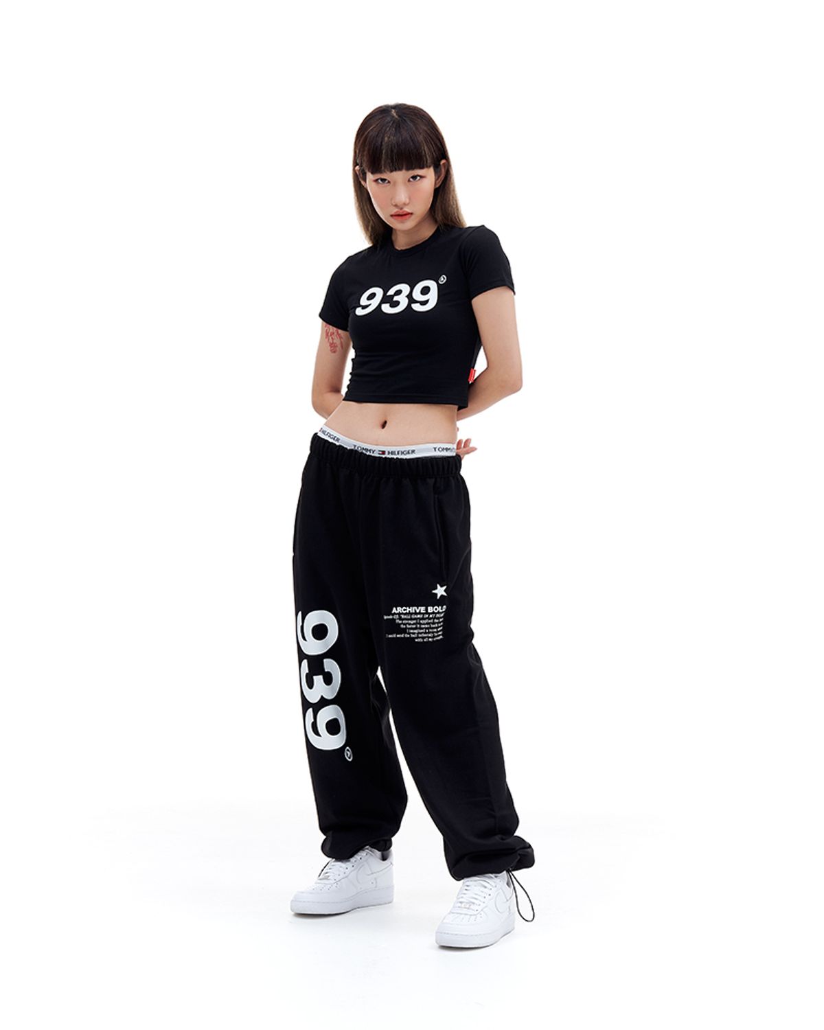 아카이브 볼드(ARCHIVE BOLD) 939 LOGO SWEAT PANTS (BLACK)