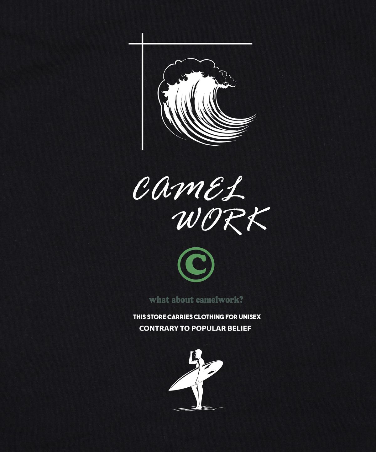 카멜워크(CAMEL WORK) 웨이크보드 반팔티셔츠(블랙)