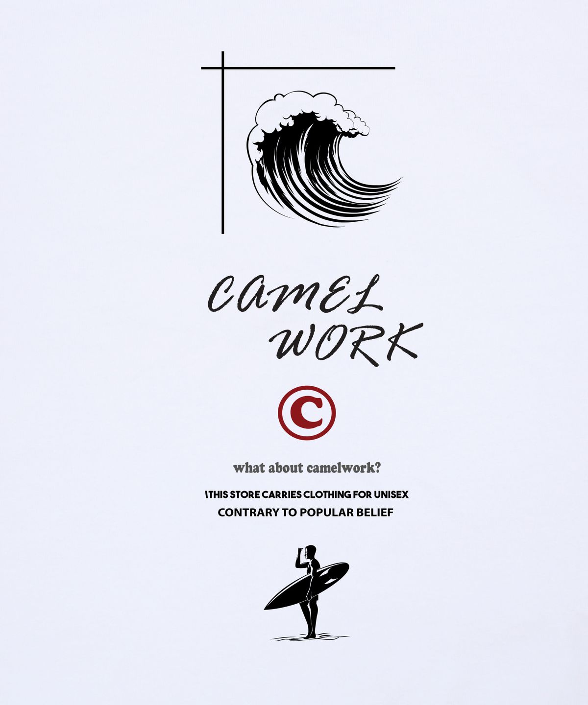 카멜워크(CAMEL WORK) 웨이크보드 반팔티셔츠(화이트)