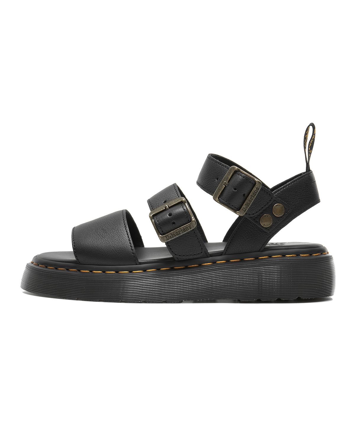 닥터마틴(DR.MARTENS) 그리폰 블랙 쿼드 샌들 / 25720001