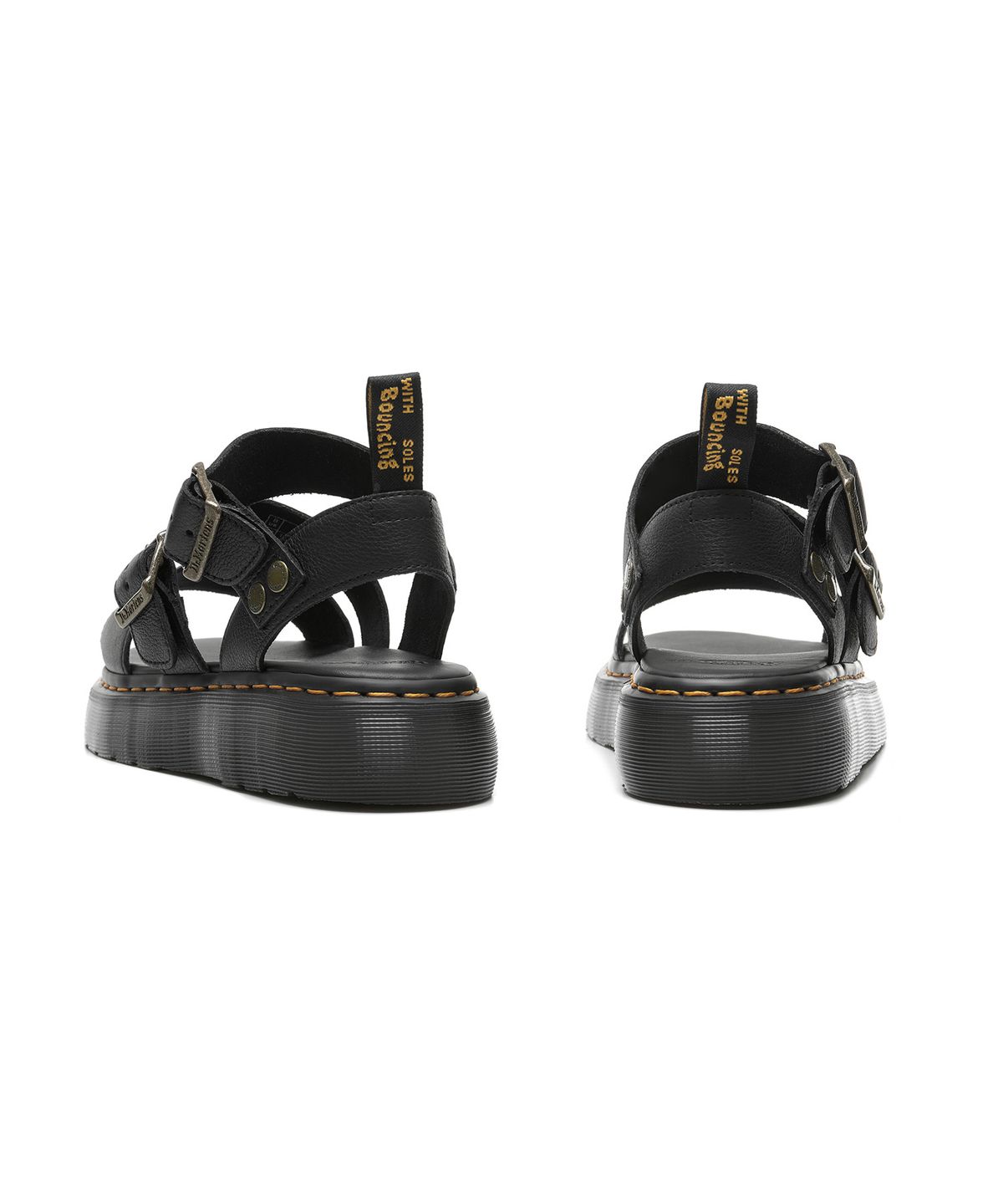 닥터마틴(DR.MARTENS) 그리폰 블랙 쿼드 샌들 / 25720001