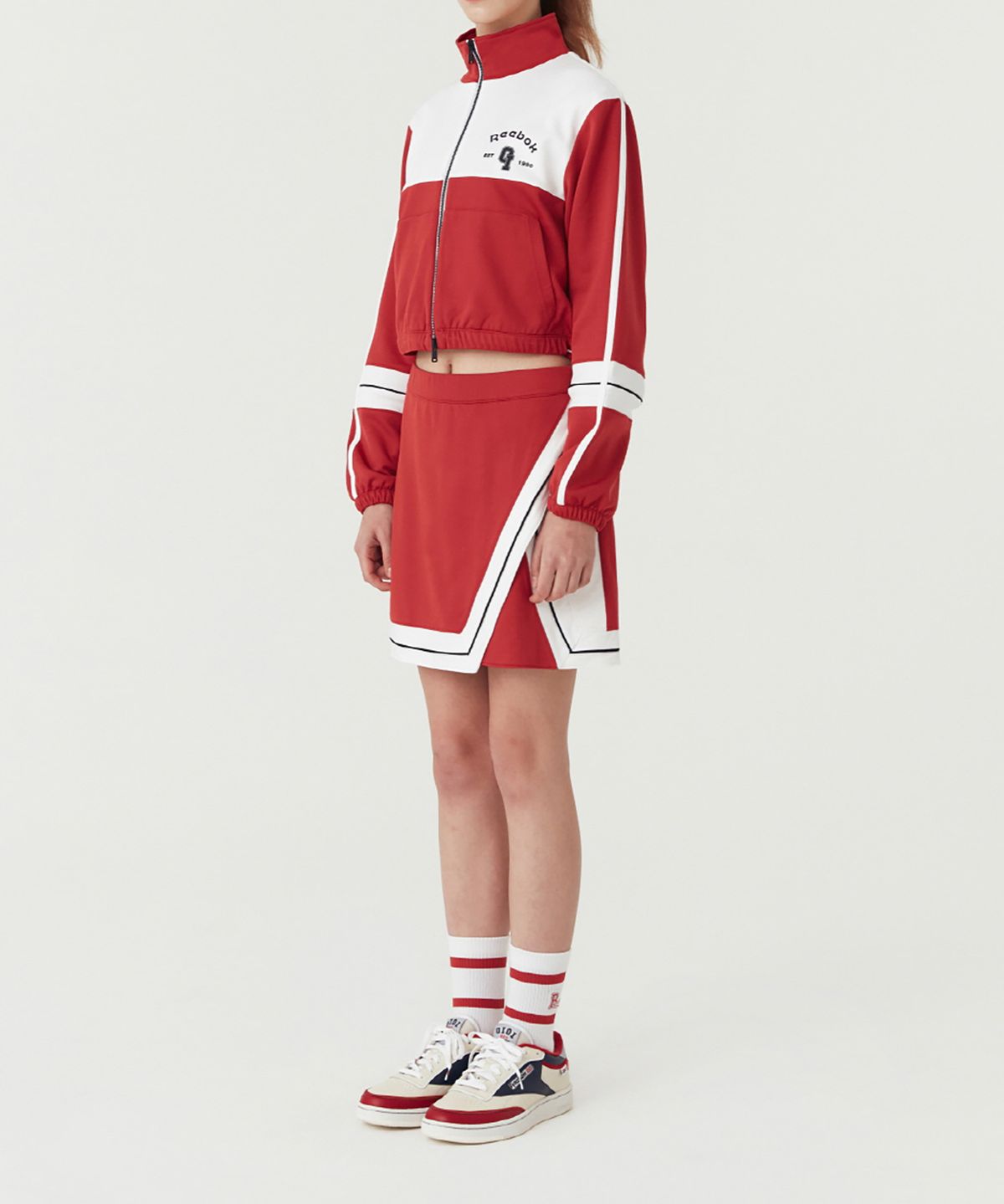 리복(REEBOK) 리복 X 5252 CL 클럽 스커트 - 레드 / H25638
