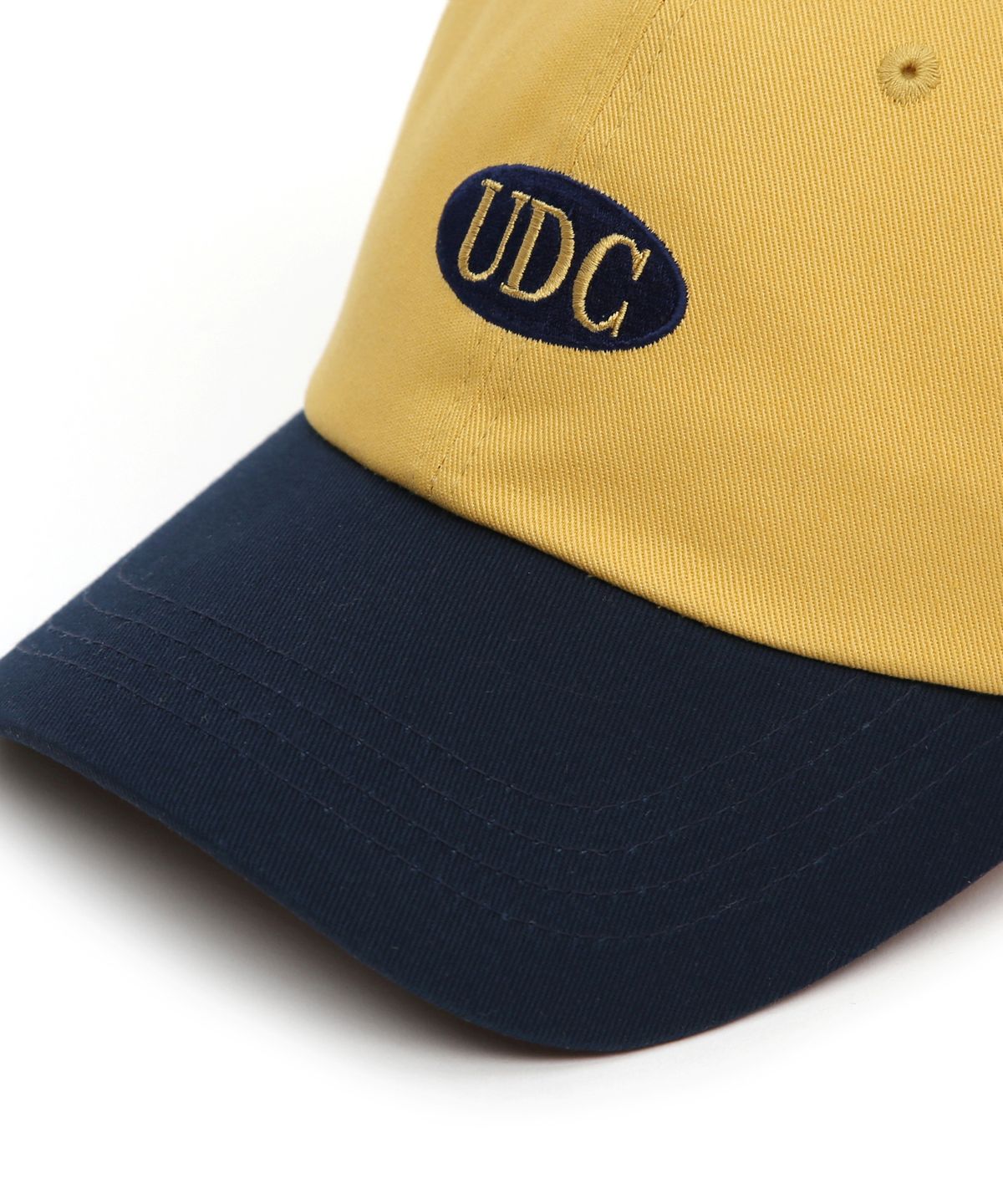언더컨트롤(UNDERCONTROL) 코튼 로고 볼캡 ES UDC / AUTHENTIC B B / YELLOW NAVY