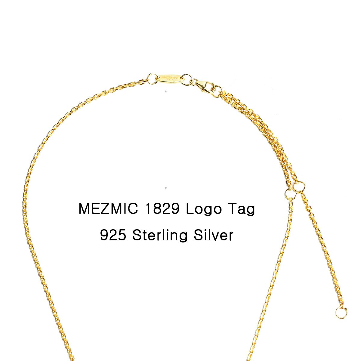 매즈믹(MEZMIC) Cable 체인 18k 골드 플레이티드 925 스털링 실버 목걸이 56cm