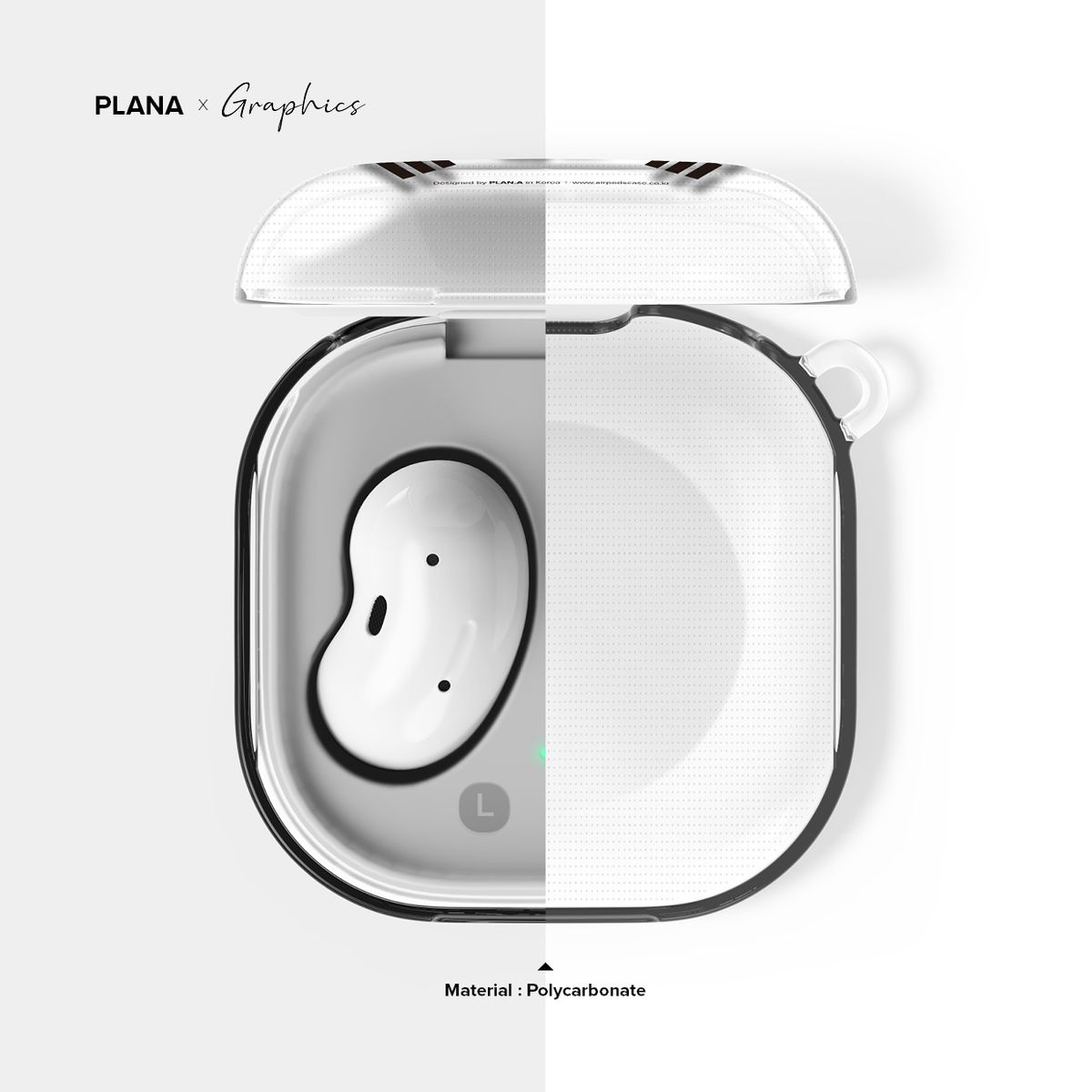 플래나(PLANA) 무궁화 시리즈 갤럭시 버즈2프로 버즈라이브 버즈2 하드 투명 케이스