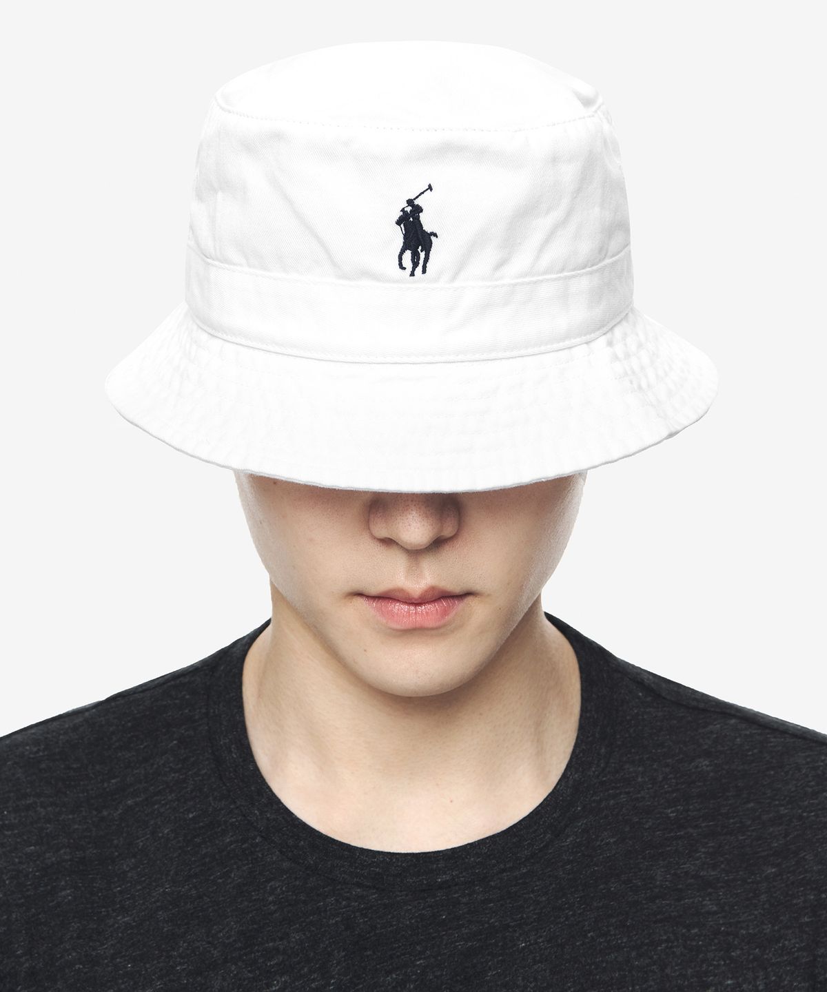 폴로 랄프 로렌(POLO RALPH LAUREN) 코튼 치노 버킷 햇 - 화이트