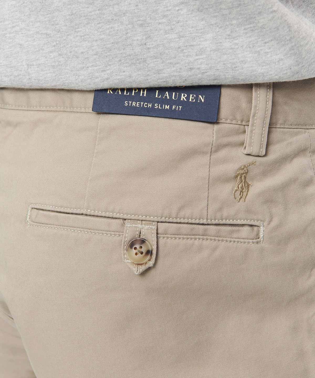 폴로 랄프 로렌(POLO RALPH LAUREN) 스트레치 슬림핏 치노 팬츠 - 라이트 베이지