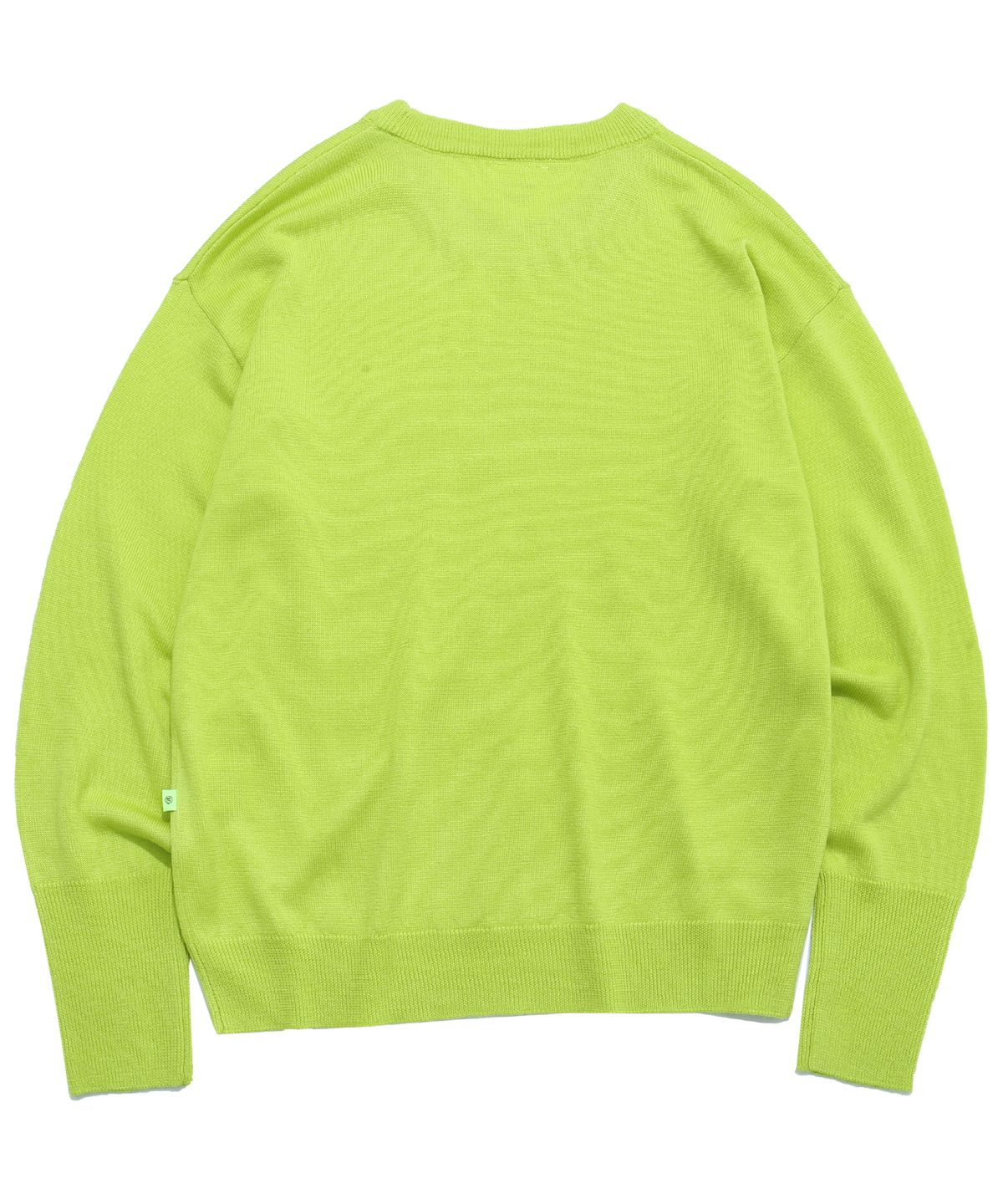 벌스원(VERSE ONE) MERINO WOOL BASIC KNIT SWEATER NEON GREEN