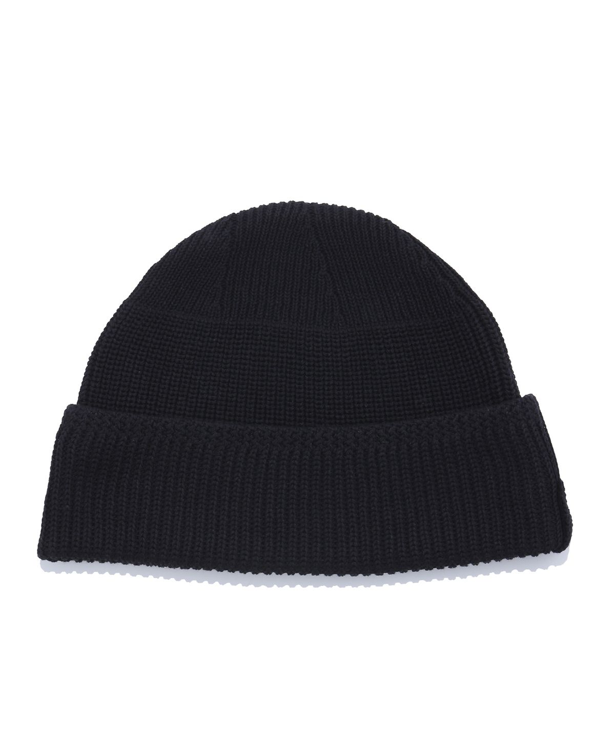 벌스원(VERSE ONE) FAUX LEATHER LOGO PATCHED WATCH CAP BLACK