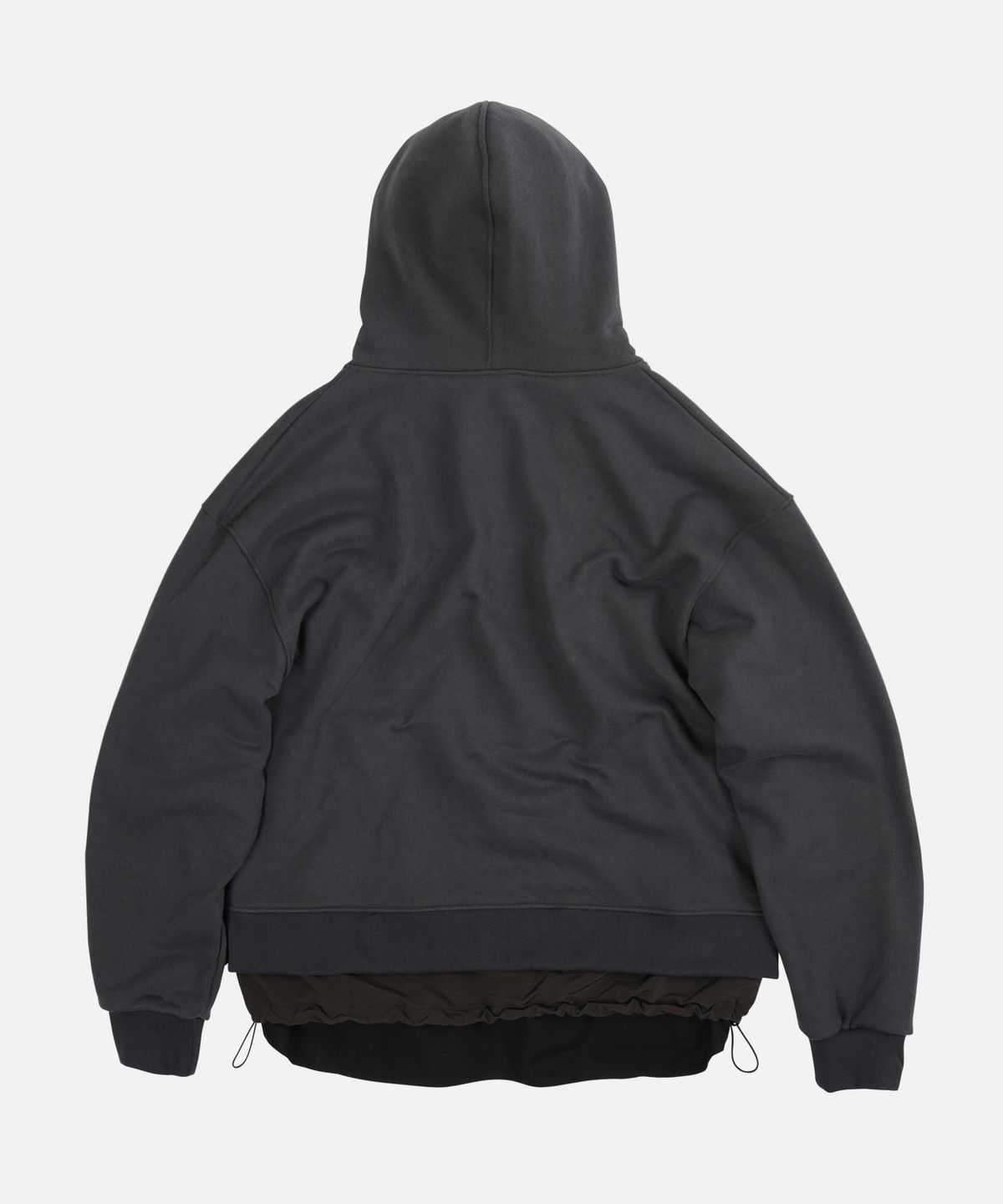 프리즘웍스(FRIZMWORKS) DOUBLE LAYERED HOODY _ DARK GRAY