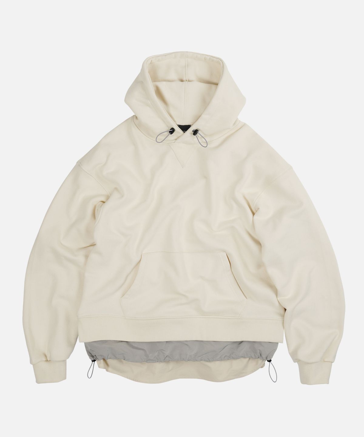 프리즘웍스(FRIZMWORKS) DOUBLE LAYERED HOODY _ IVORY