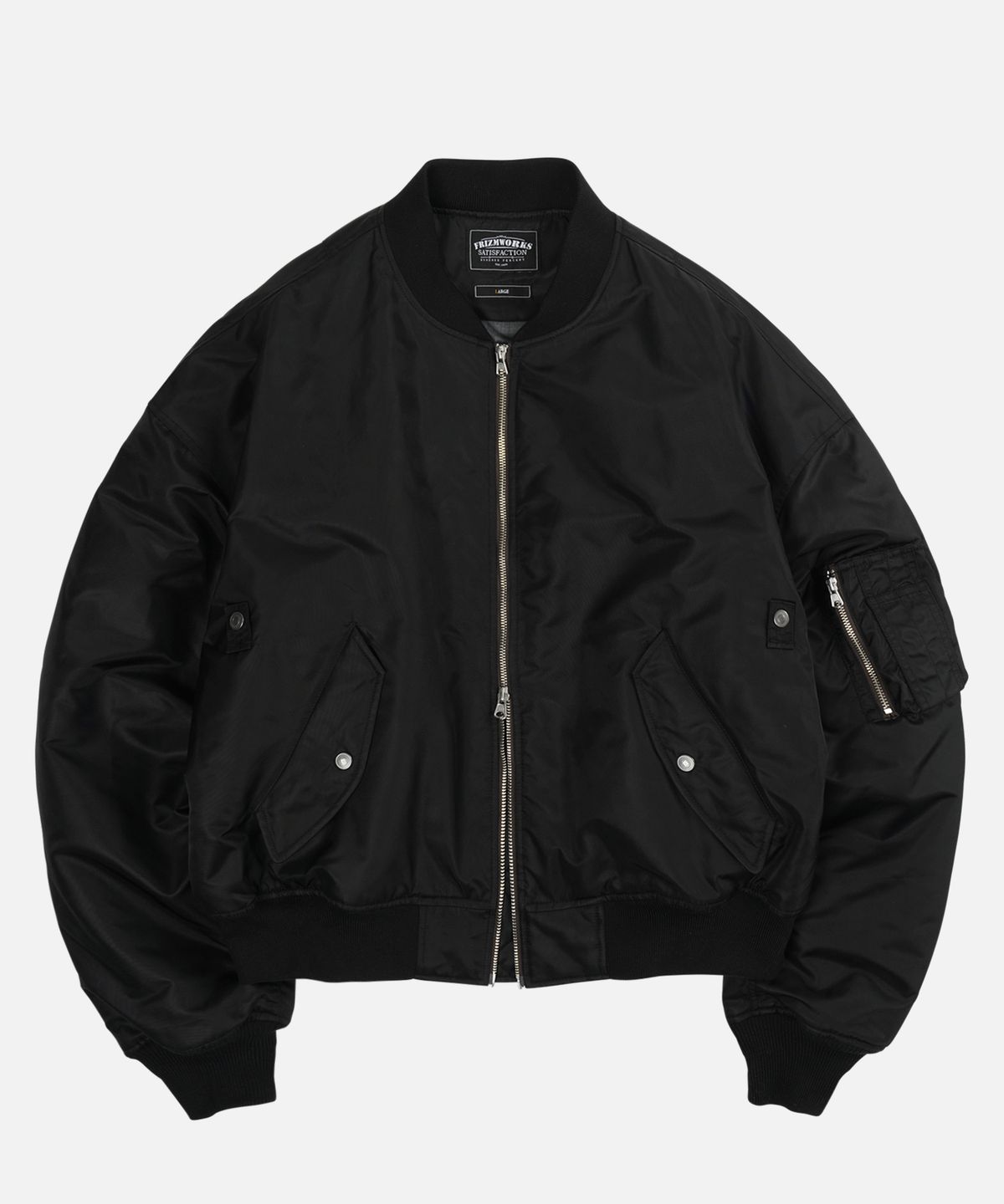 프리즘웍스(FRIZMWORKS) OVERSIZED MA-1 FLIGHT JACKET _ BLACK