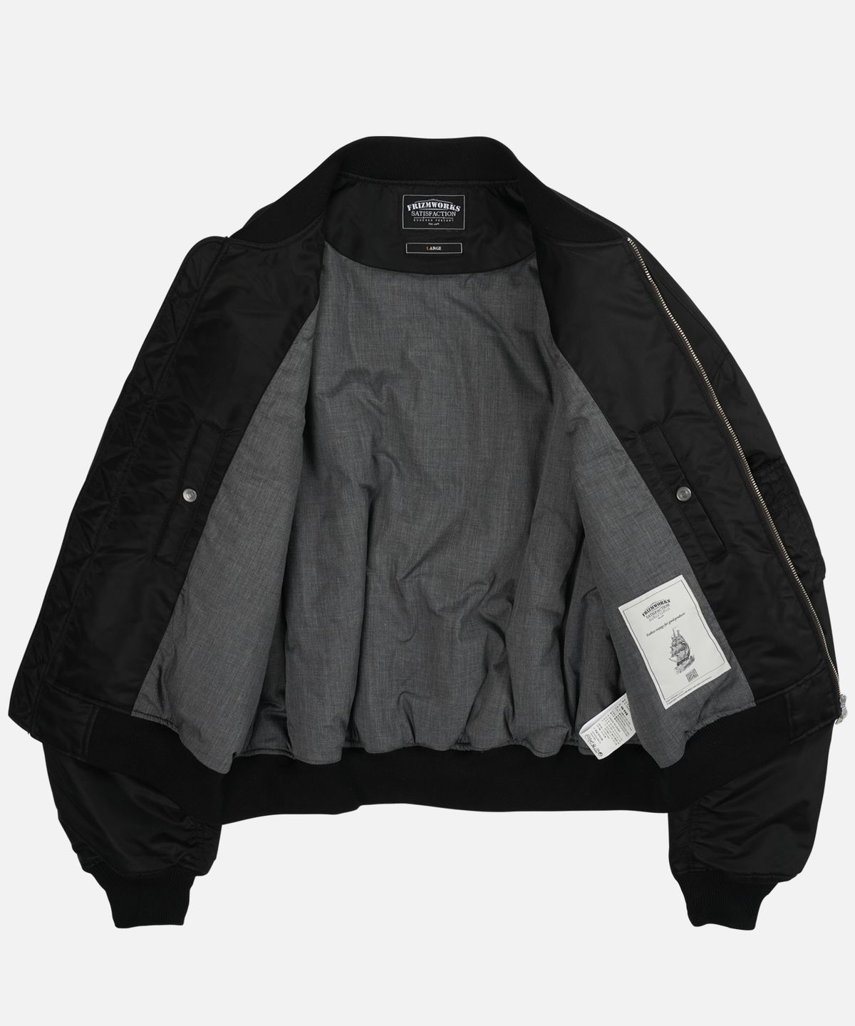프리즘웍스(FRIZMWORKS) OVERSIZED MA-1 FLIGHT JACKET _ BLACK