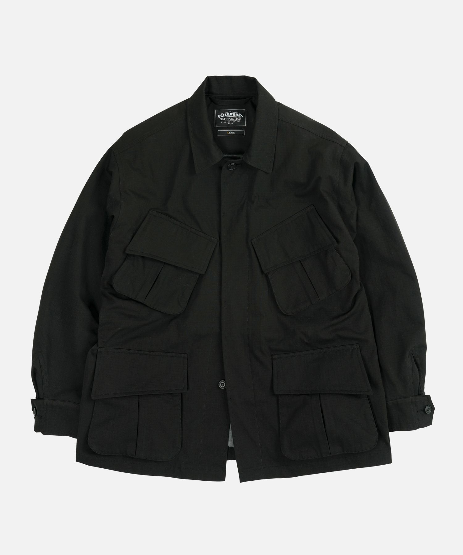 MUSINSA | FRIZMWORKS OVERSIZED JUNGLE FATIGUE JACKET _ BLACK