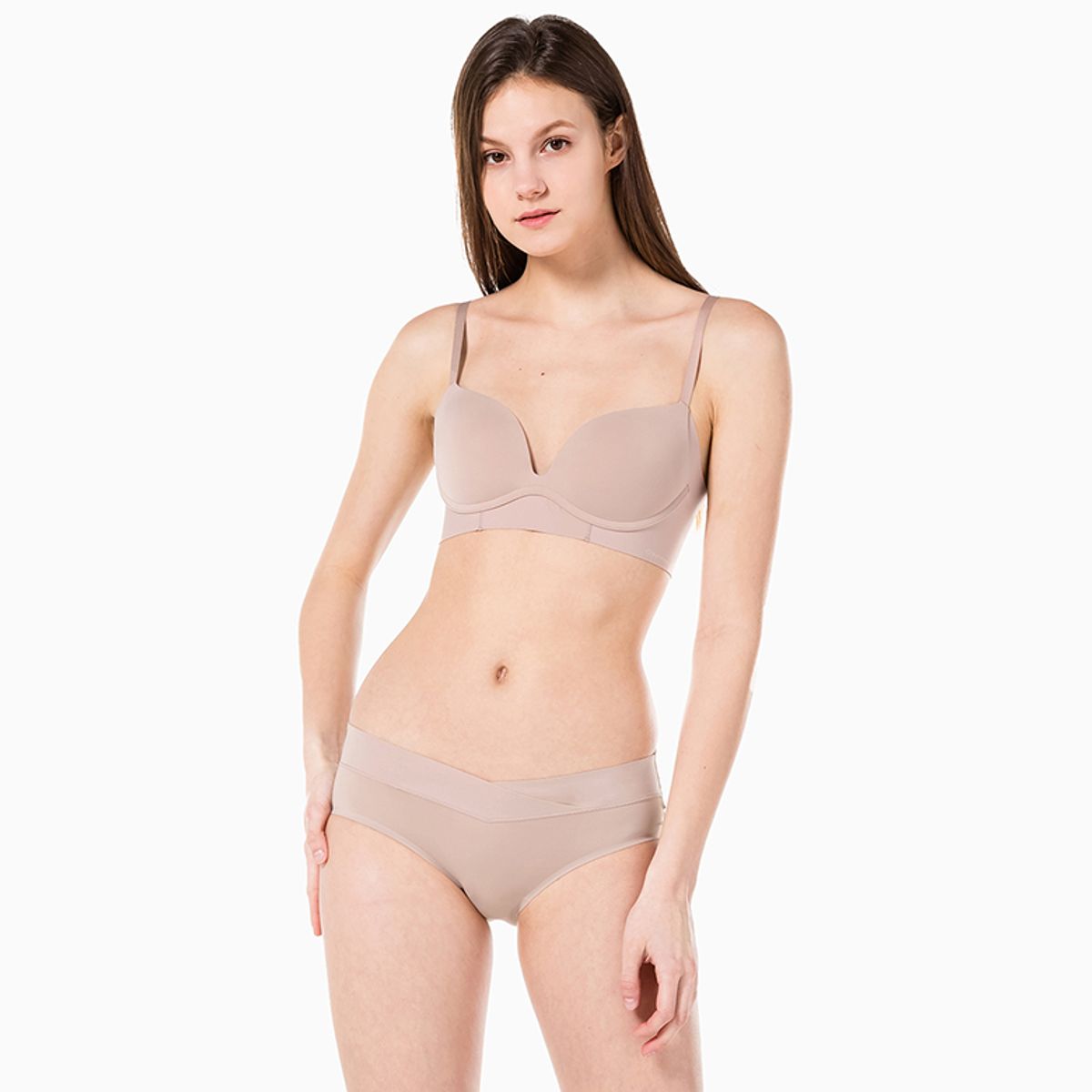 캘빈클라인 언더웨어(CALVIN KLEIN UNDERWEAR) 여성 인비져블 마이크로파이버 스트레치 와이어 프리 푸쉬업 브라_QF6021AD7NS