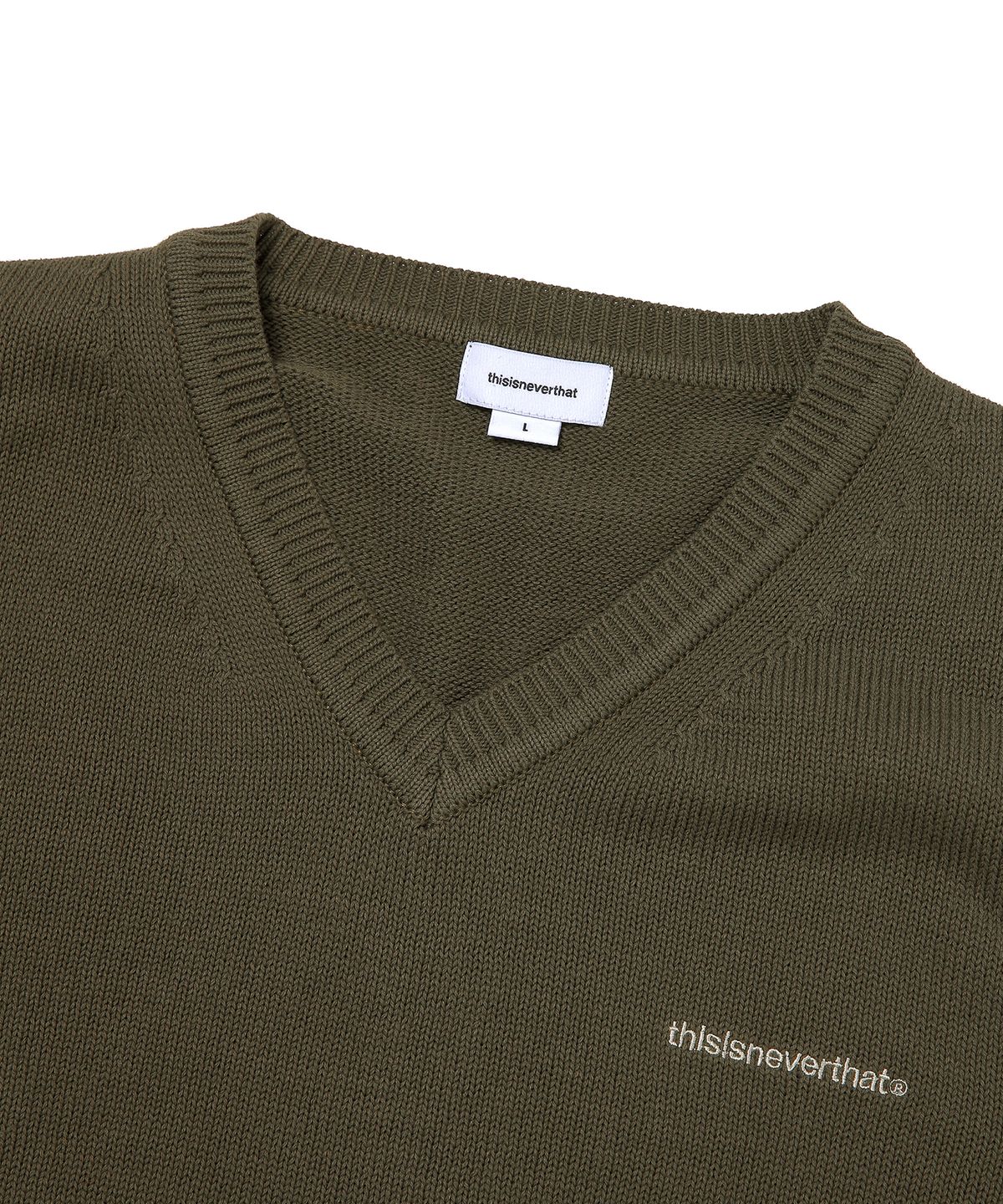 디스이즈네버댓(THISISNEVERTHAT) (SS21) T-Logo Knit Vest Olive