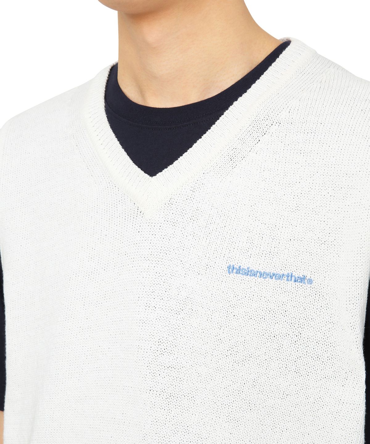 디스이즈네버댓(THISISNEVERTHAT) (SS21) T-Logo Knit Vest White