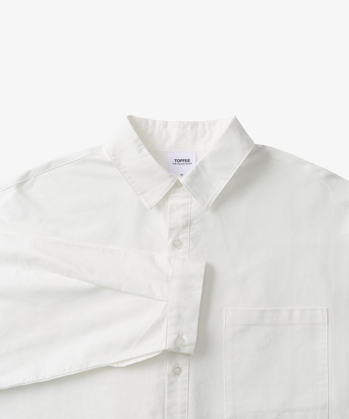 토피(TOFFEE) 오버핏 옥스퍼드 셔츠 (WHITE)