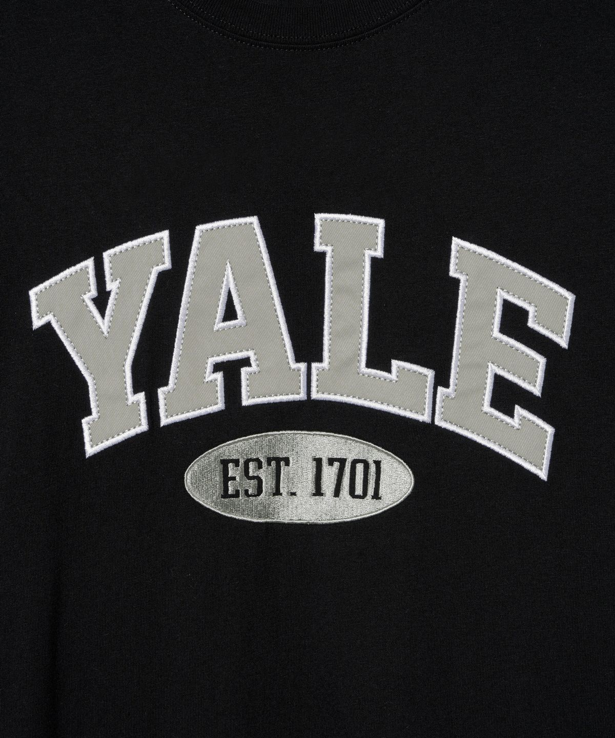 예일(YALE) 투톤아치 반팔티셔츠_블랙
