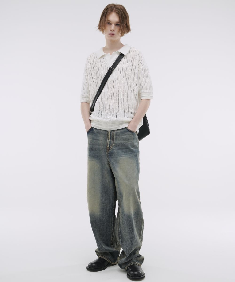 【MAISON MINED】21SS★ MAIRE KNIT HALF T MUSINSA | MAISON MINED BUTTER CREAM KNIT HALF SHIRTS