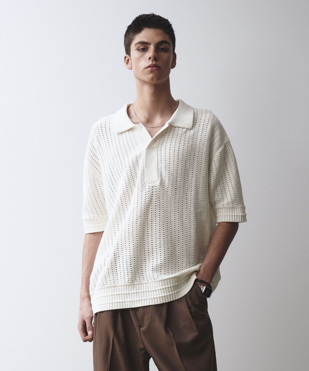 【MAISON MINED】21SS★ MAIRE KNIT HALF T MUSINSA | MAISON MINED BUTTER CREAM KNIT HALF SHIRTS