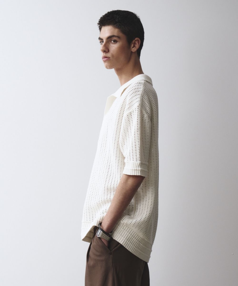 【MAISON MINED】21SS★ MAIRE KNIT HALF T MUSINSA | MAISON MINED BUTTER CREAM KNIT HALF SHIRTS