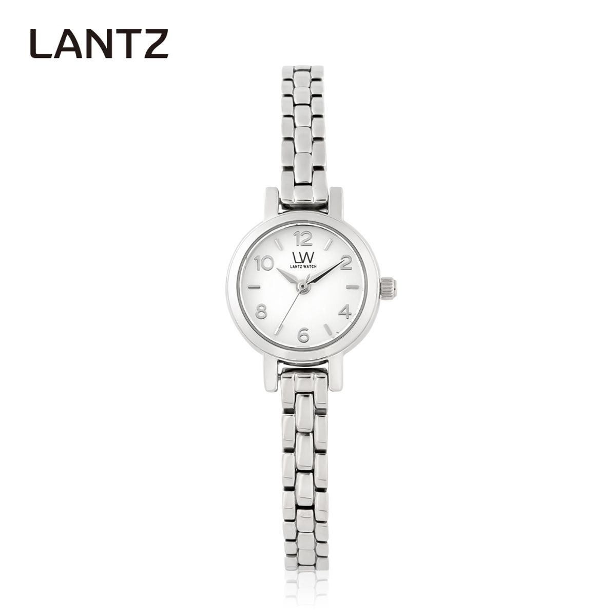 란쯔(LANTZ) LA-1275WH_여자 메탈밴드 시계_실버