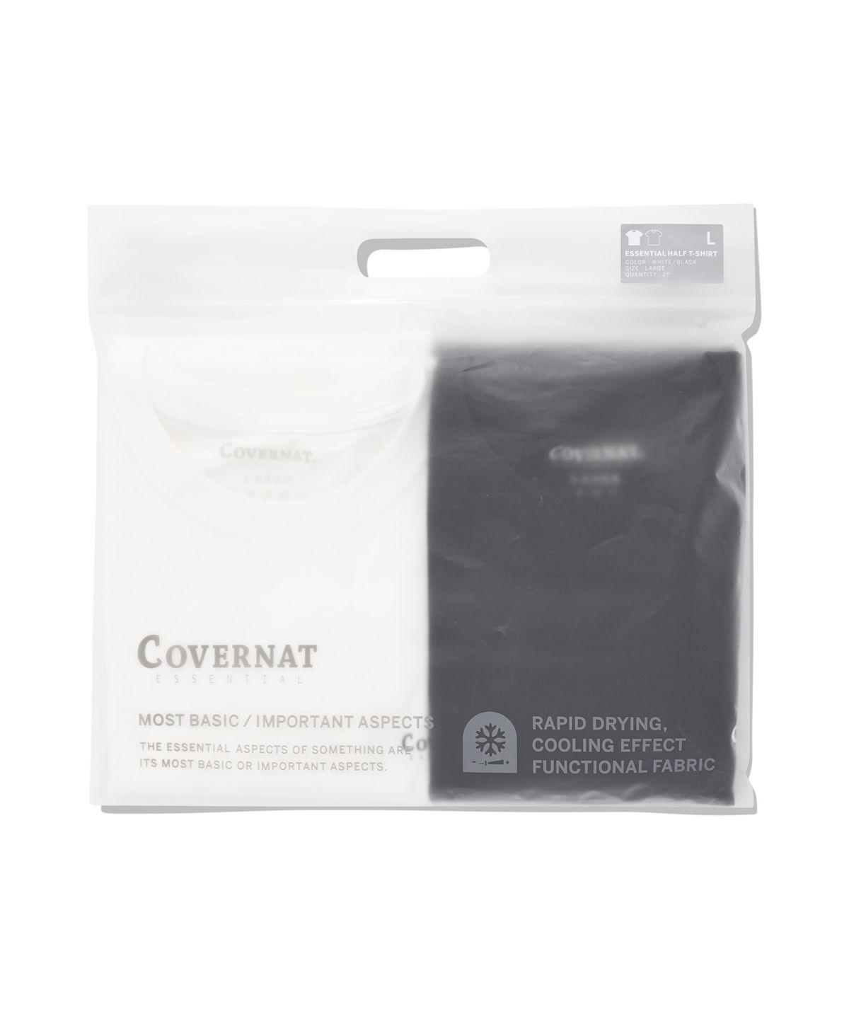 커버낫(COVERNAT) [2PACK] 쿨 코튼 티셔츠 Black+White