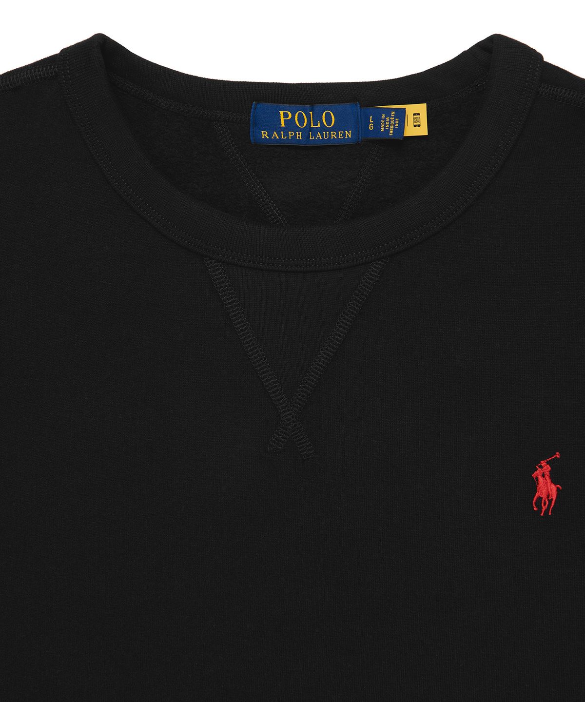 폴로 랄프 로렌(POLO RALPH LAUREN) 플리스 크루넥 스웨트셔츠 - 블랙