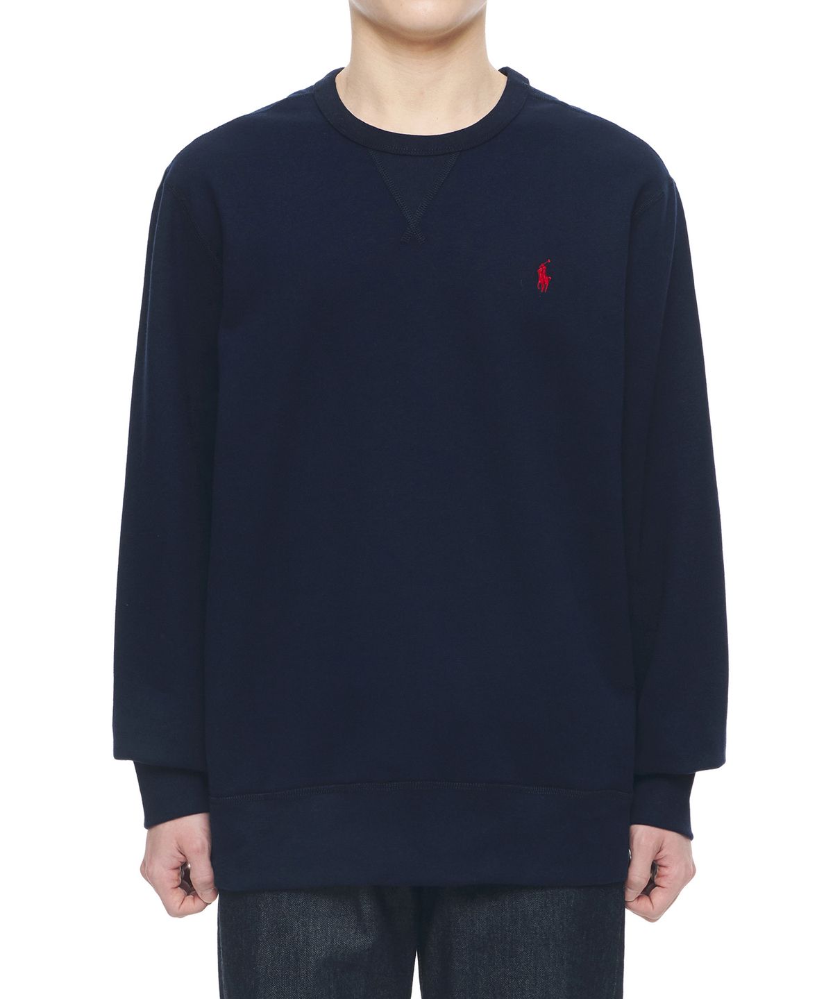 폴로 랄프 로렌(POLO RALPH LAUREN) 플리스 크루넥 스웨트셔츠 - 네이비